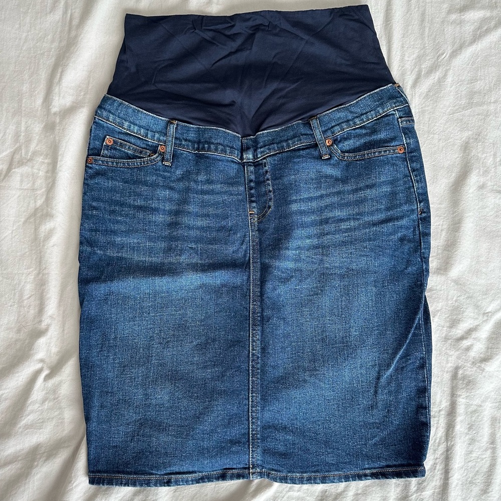 EUC Gap Maternity Denim Skirt - Full Panel